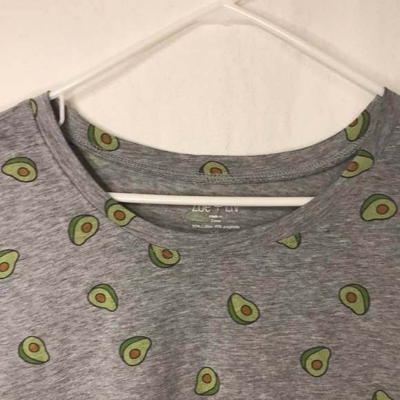 ZOE+LIV Avocado Tee XL Gray Short sleeves Make your statement! - Picture 3 of 8